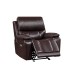 Cicero Leather Power Reclining Chair - Brown
